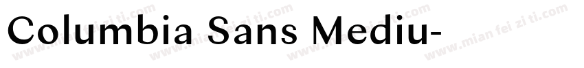 Columbia Sans Mediu字体转换